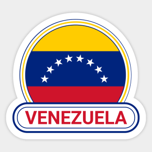 Venezuela Country Badge - Venezuela Flag Sticker